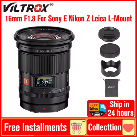 VILTROX 16mm F1.8 Full Frame Lens Large Aperture Ultra Wide Angle Auto Focus Lens For Sony E Nikon Z