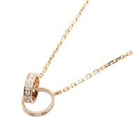 [Pre-owned] Cartier Baby Love Necklace with Diamonds, B7013900, Neck circumference 48cm, K18PG (Pink