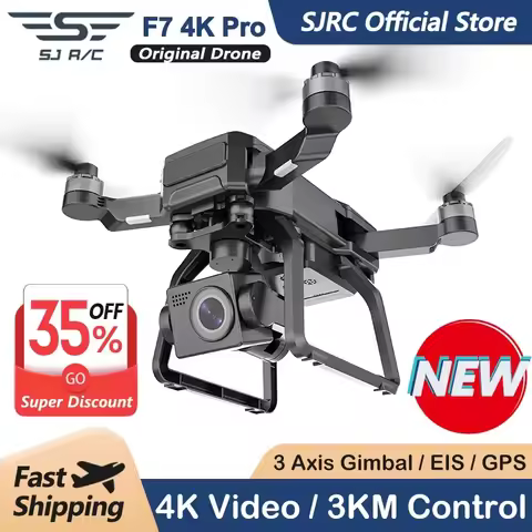 SJRC F7 4K PRO Camera Drone GPS HD 5G WiFi FPV 3KM 3 Axis Gimbal EIS Professional Brushless Quadcopt