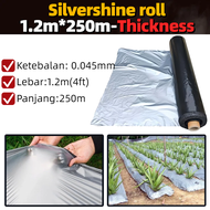 Silvershine 250m/500m plastik penutup tanah With hole/berlubang Made In Malaysia Micron Irrigation