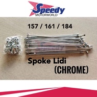 Spoke Lidi Ganting Espada Chrome 161x9 Ex5 honda Wave100 Wave125 rim 17 hub standard Speedy
