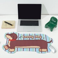 可愛臘腸狗滑鼠墊電競游戲辦公大滑鼠墊滑鼠墊