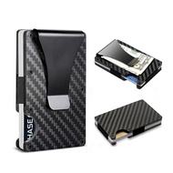 Card wallet Metal Card Box Anti-Theft Rfid Credit Ridge Card Bag Mini cardholder Customize Name
