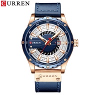 CURREN/Karen 8374 Mens Waterproof Calendar Watch Simple Business Leather Watch sey