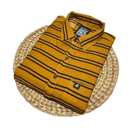 [COD] PROMO kemeja lengan pendek pria motif salur kemeja pria lengan pendek distro kemeja lengan pen