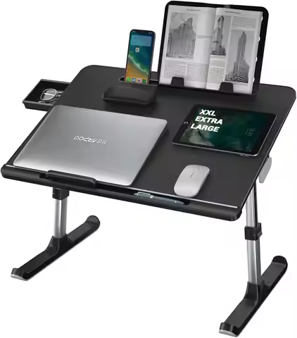 Laptop Desk For Bed, Xxl Bed Table For Laptop And Writing, Adjustable Computer Tray Foldable Laptop 