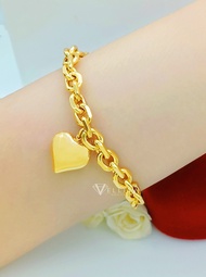 [VJ]NEW! Bracelet "Hardwear Dangle Single Love" Bracelet 999.9 Bangkok Gold Plated B161 B155 B185 <R