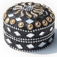 玻璃亮片鑲嵌珠寶盒 印度宮廷風格飾品盒 收納盒-印度鏡宮 藝術感