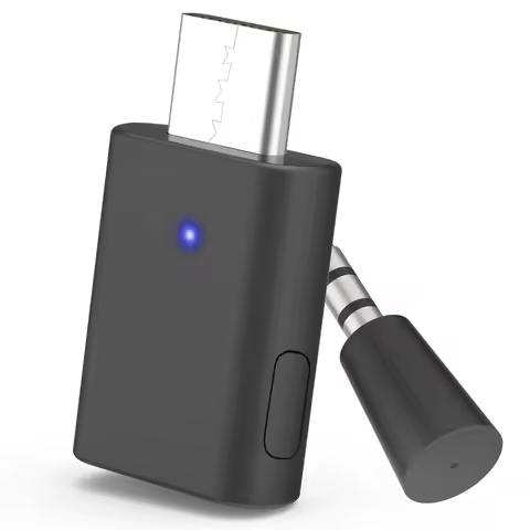 USB-C Qualcomm aptX-Adaptive Bluetooth 5.2 Transmitter for PC/Mac/PS5, Dual Connection Audio Dongle 