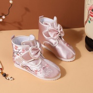 KATUN Women's Hanfu boots fur-lined boots Chinese style embroidered cotton boots