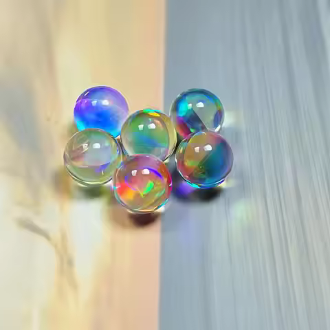 Color Prism Ball DIY Accessories Sun Catcher Rainbow Crystal Glass Moonlight Gemstone Replacement Ma