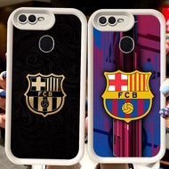 H48 FC Barcelona White Casing for OPPO F9 A12s A5S A1K A5 A3S A12E A7 A12 F7 F5 Pro A11K