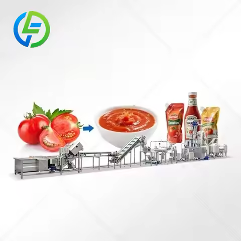 Industrial Complete Tomato Sauce Make Machine Small Ketchup Production Line Tomato Paste Make Machin