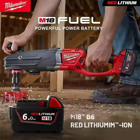 Original Milwaukee M18 18V rechargeable lithium-ion battery M18B6 6000mAh,with anti-counterfeiting l