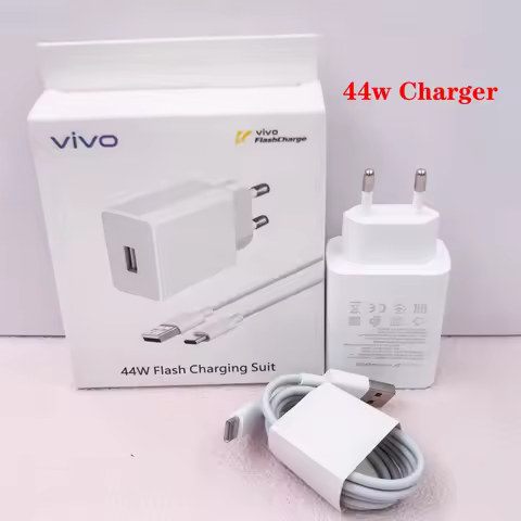 Original For Vivo S12 S10 X60 X70 Pro Charger 44W EU Flashcharge Power Adapter Usb Type C Cable For 
