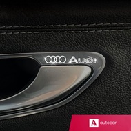 For Audi Logo 3D Silver Metal Labels Plated Decorative Stickers for TT mk2 mk3 8j A4 B5 B9 B8 A5 A6 