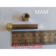 BOLT AND NUT 14 LENGTH 4.5CM M10+34.5CM