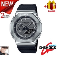 【2-year warranty】G Shock Original 100% Men's Japan Watches GM2100 GA-2100 Silver Black resin strap m
