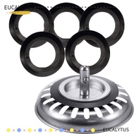 EUTUS 5Pcs Basket Strainer Plug Gasket, Franke Fitting Rubber Seal Strainer Plug Washer, Durable Rep