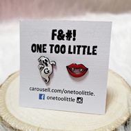 Ghost Vampire Lip Cartoon Earrings / 925 Earrings / Accessories [Stainless Steel]