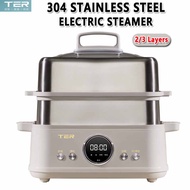 【TER】Electric Steamer Household Multifunctional Large-Capacity 10L Steam Stew 304 Stainless Steel Integrated Pot Multi-Layer With Stew Pot Electric cooker Cooking Pot