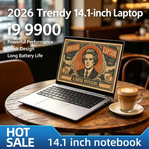2026 NEW Ultra Slim 14.1 Inch Laptop Intel i9 9900 8C 16T 5GHz 32GB 2TB SSD Pro Gaming Notebook 1920