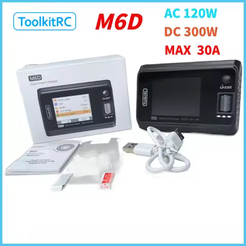 ToolkitRC M6D Dual Channel Lipo LiHV NiMh Battery Smart Balance Charger Discharger For 1-6S Lipo Bat