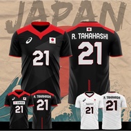 【 In Stock 】 Ran Takahashi No.21 4-Color Casual Women's Men's T-shirt for the Japanese Olympic Volle