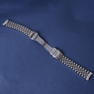 VBNGF New Shape 316L Stainless Steel Silver Jubilee Bracelets Solid Curved End For ORIENT RA-AA0002L