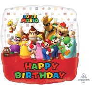 (SG seller) Super Mario &amp; Friends Party Happy Birthday Foil Balloon ( US Anagram)