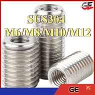 Inlay nut 304 stainless steel inner and outer teeth nut, thread transfer nut, variable diameter scre