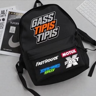 GGS Tas Distro Ransel Anak Pelajar Sekolah Laki Laki SD SMP SMA Motif RACING BOY Backpack Pria Dewas