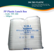 PP Lunch Box Toli TPI-100【100pcs±】PP Lunch Box Disposable Plastic Food Rice Box