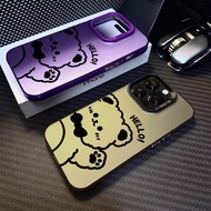 Cute Line Black Bear Phone Case Compatible for IPhone 11 12 13 Pro Max 14 15 7 8 Plus SE 2020 XR X/XS Max Plastics Assembly Mirror Frame Hard Cover Anti Drop