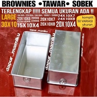 White Torn Bread Brownie Pan Size 15 18 20 22 24 / 20x10 22x10 24x10 18x8 Brownie Pan Height 4cm 5cm