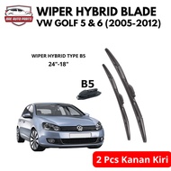 Volkswagen Golf 5 & 6 Hybrid Wiper Blades Right Pair Front WiperKiri