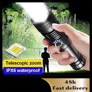 XHP50 50000 Lumens XLamp Most Powerful Flashlight Usb Zoom Led Torch Light Lampu Suluh  Rechargeable