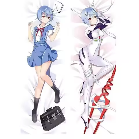 Body Pillow Case Cover Veet60*180Cm Peach Rei Skin Ayanami Evangelio Dakimakura Anime Обнимашка Home