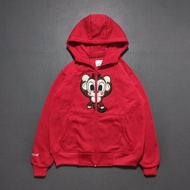 JAKET HOODIE ZIPPER PANCOAT RED MONKEY
