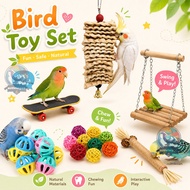 Bird Toy Parrot Chew Toy Hanging Cage Toy for Budgie Lovebird Cockatiel Parakeet