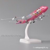 1:350 Scale Diecast Model Plane Toy Japan Airlines JAL Boeing 747 Mickey Minnie Painting Replica UJB