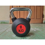 Lime Kettlebell, Premium Rubber Covered Kettlebell 8kg