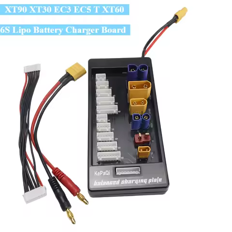New XT90 XT30 EC3 EC5 T XT60 6S Connector Lipo Battery Charger Board 2-6S for Imax B6 B6AC IDST Q6 L