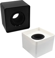 Hordion 2 Pack Microphone Flag Station Portable, Mic Flag Cube Microphone Logo ABS Foam Blank Microp