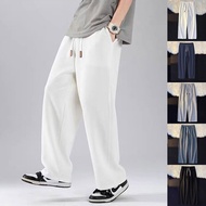Seluar Lelaki Korean High Street Plain Casual Pants Men Long Pants Summer Trousers Loose Straight Le