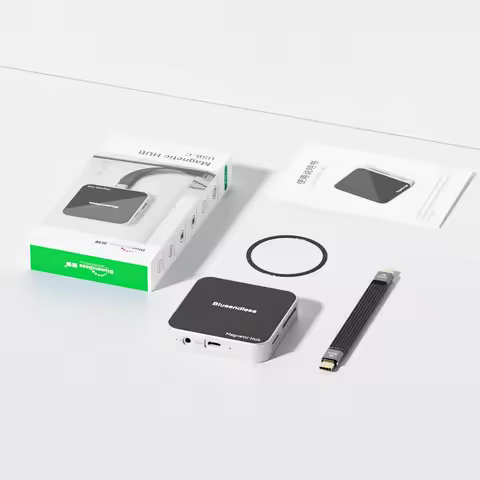 Blueendless Magnetic USB C Hub USB A 3.2 10Gbps Type-C Multiport Adapter SD/TF Card Hub 7 In 1 / 8 i