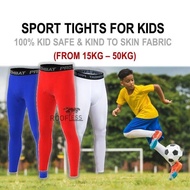 ROOFLESS Seluar Tight Budak Lelaki Putih Tight Pants Kids Soccer Seluar Fit Budak Lelaki Seluar Bola