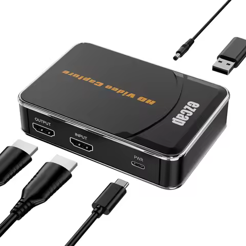 ezcap280HD Video Capture Box 1080P HD Recording Box Audio Video Converter Support HD IN& OUT MIC IN