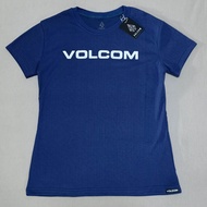 Baju Wanita Volcom Lengan Pendek Kaos Distro Surfing Cewek Atasan T-shirt Polos Tebal Logo Basic Kao