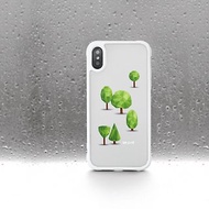 iPhone 7/8/Plus/XS/XR/max/SE3森林系幾何文青 耐撞擊邊框手機殼